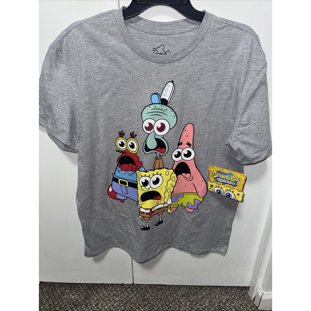 SpongeBob SquarePants Women's Graphic Tee with Short Sleeves, Size L 12/14